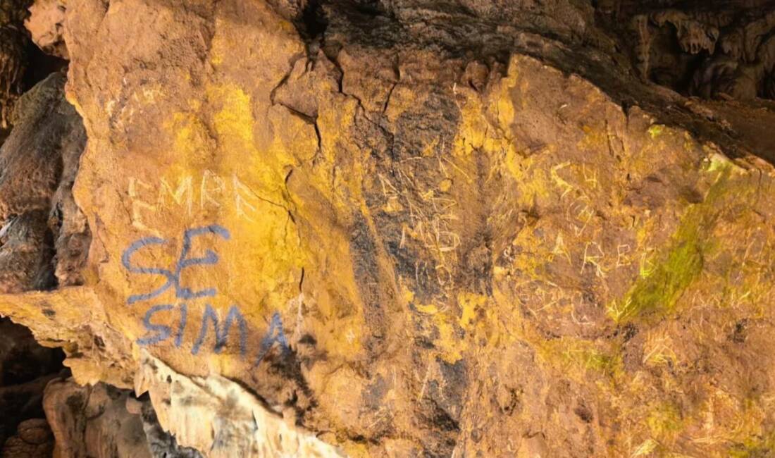 Bursa’daki 3 milyon yıllık mağaraya çirkin saldırı! Bursa’nın İnegöl ilçesinde her yıl binlerce yerli ve yabancı turisti