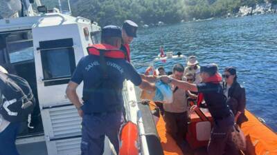 Muğla’nın Datça ilçesi Zümrüt Kargı mevkiinde Sahil Güvenlik ve Datça