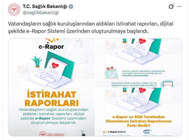 İstirahat raporlarında yeni dönem 1 istirahat raporlarinda yeni done e1f11581615a