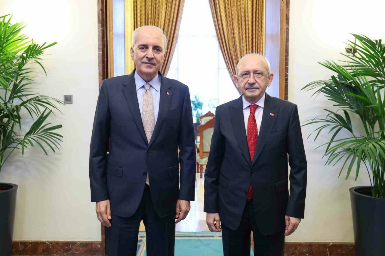 tbmm baskani kurtulmus chp genel baskani kilicdaroglu ile gorustu 9471399575a7